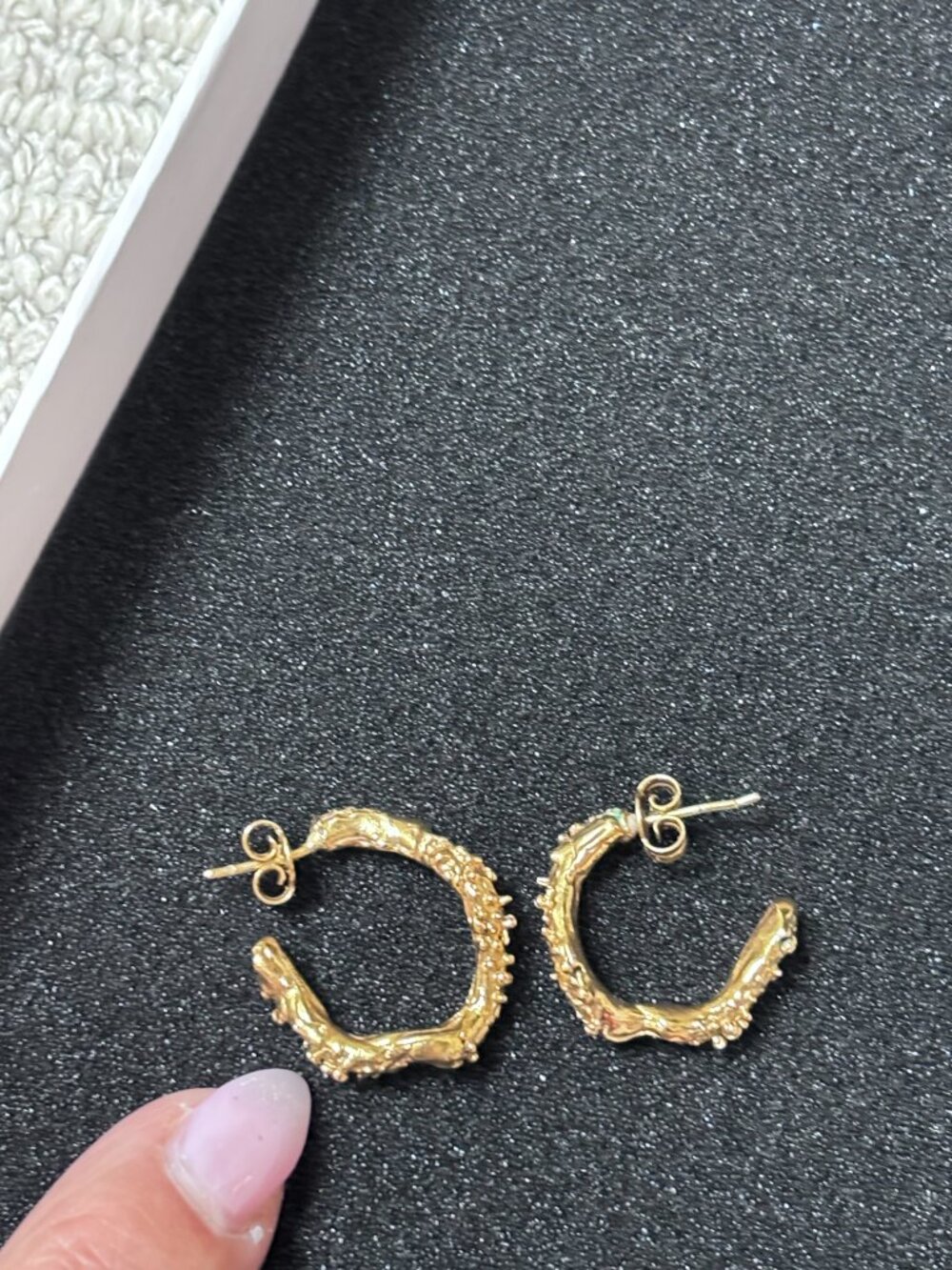 Alighieri - The Lunar Rocks Hoop Earrings | 24kt Gold-Plated